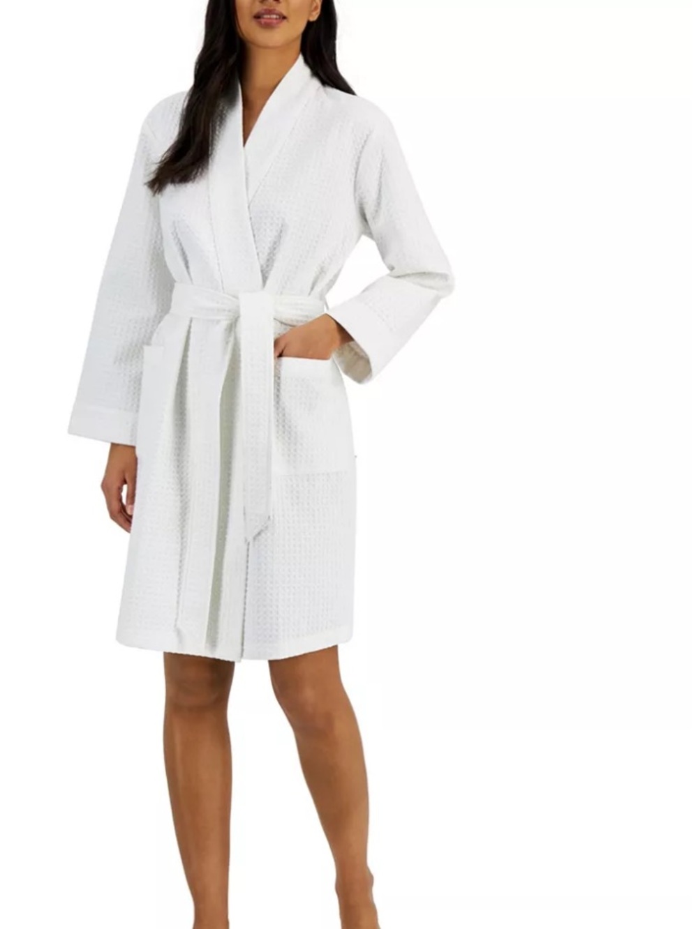 Charter Club
Waffle Knit Wrap Tie
Waist Absorbent Cotton
Blend Bath Robe Sz M